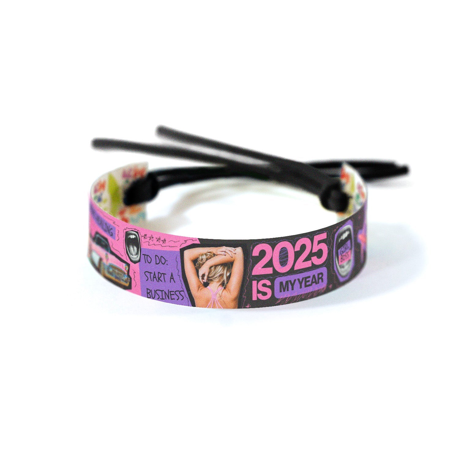 Vision band with bold "2025 is My Year" text against a motivating collage of success and growth visuals.