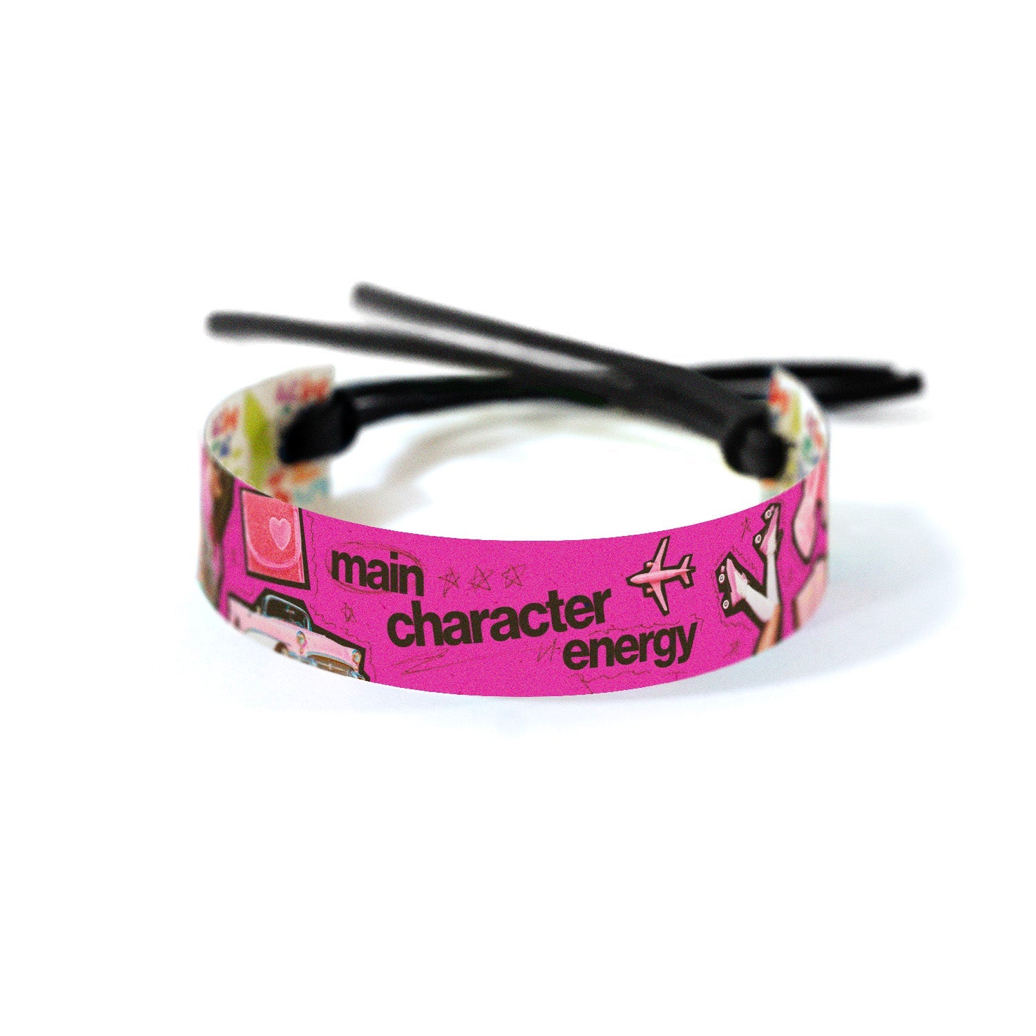 Vision band that reads "Main Character Energy" with a powerful collage of self-empowerment and personal achievement.