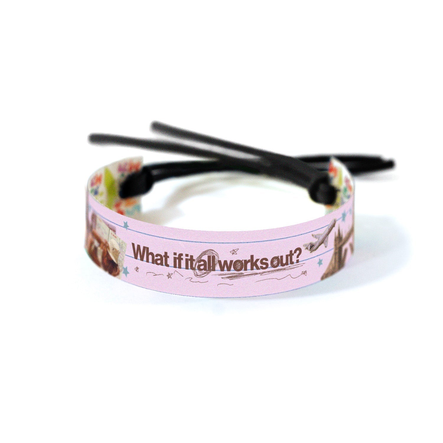 Vision band with "What If It All Works Out?" surrounded by a hopeful, possibility-filled collage.