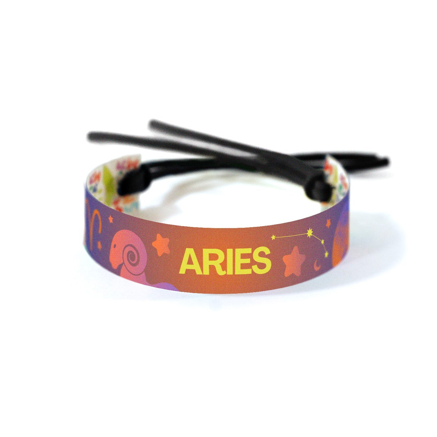 Astrology band with a gradient design featuring the Aries zodiac symbol and Aries constellation, capturing the fiery and dynamic essence of the sign.