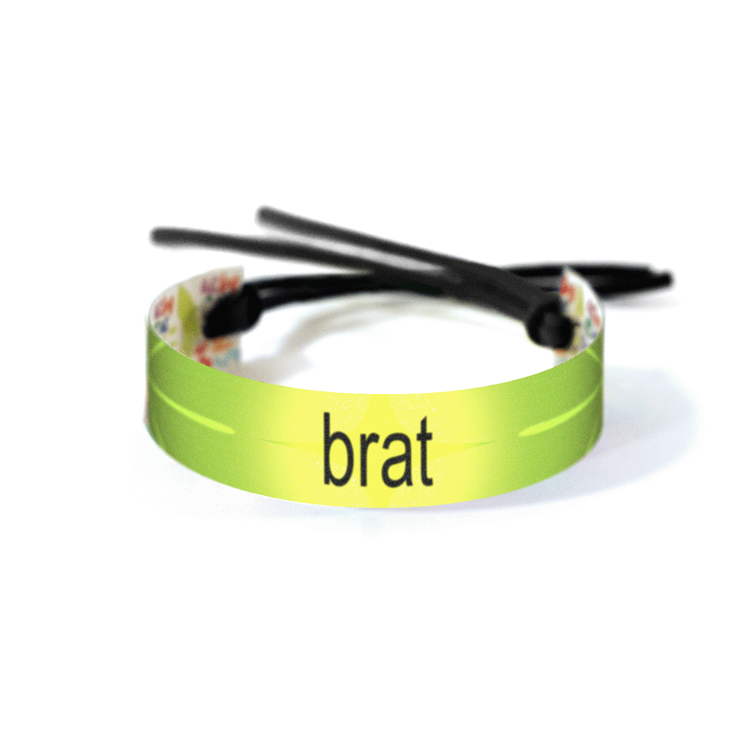 Bright green gradient with stars and “Brat” in a bold brat-style font.