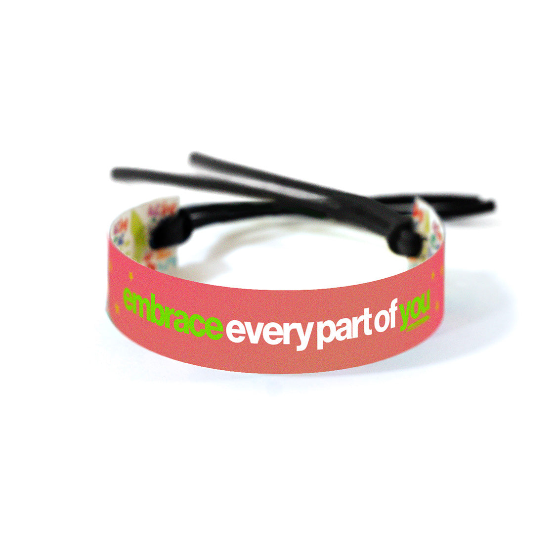 Colorful band with abstract art and vibrant accents, evoking self-empowerment and self-acceptance.