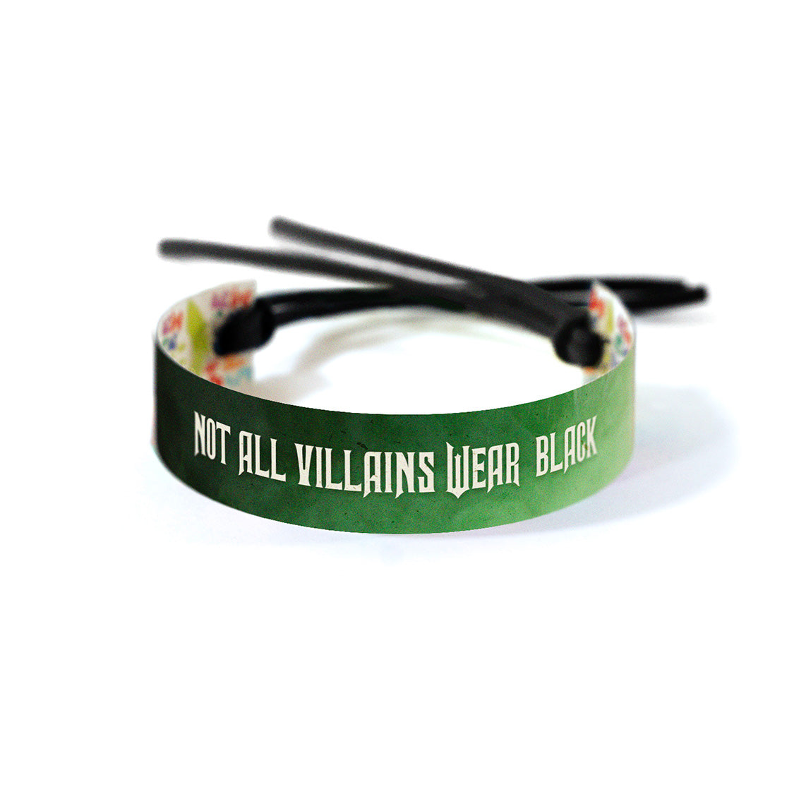 Dark-toned band with contrasting vibrant accents, symbolizing strength and individuality beyond typical villainous imagery.